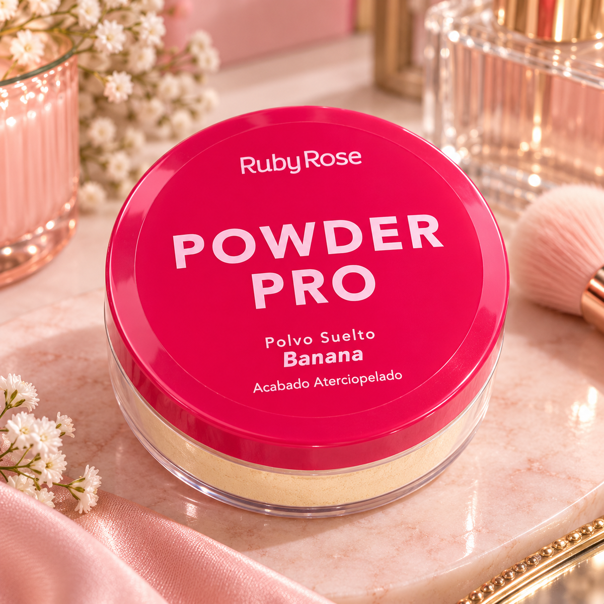 Polvo Suelto Ruby Rose Powder Pro Banana Aterciopelado