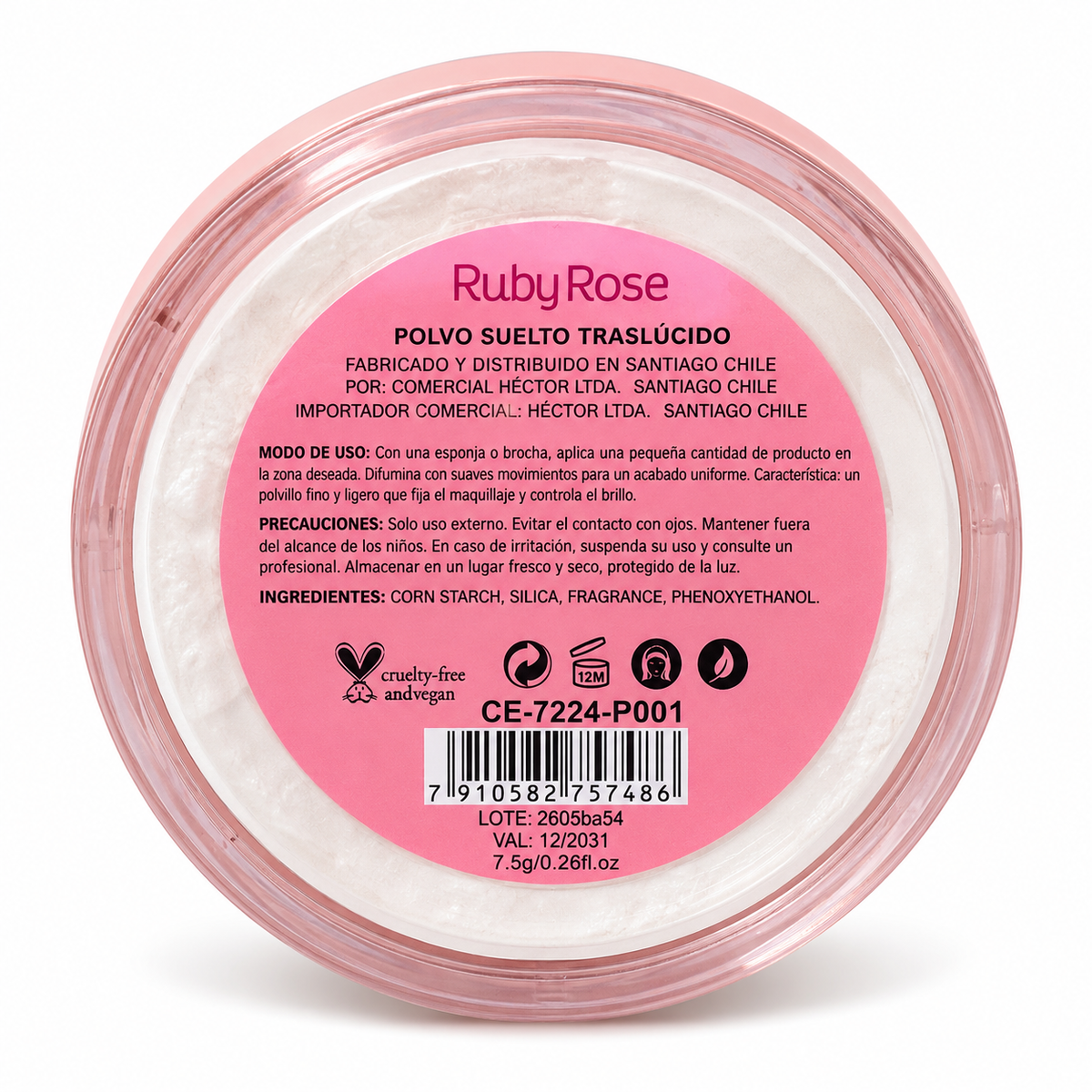 Polvo Suelto Ruby Rose Powder Pro Traslúcido Mate