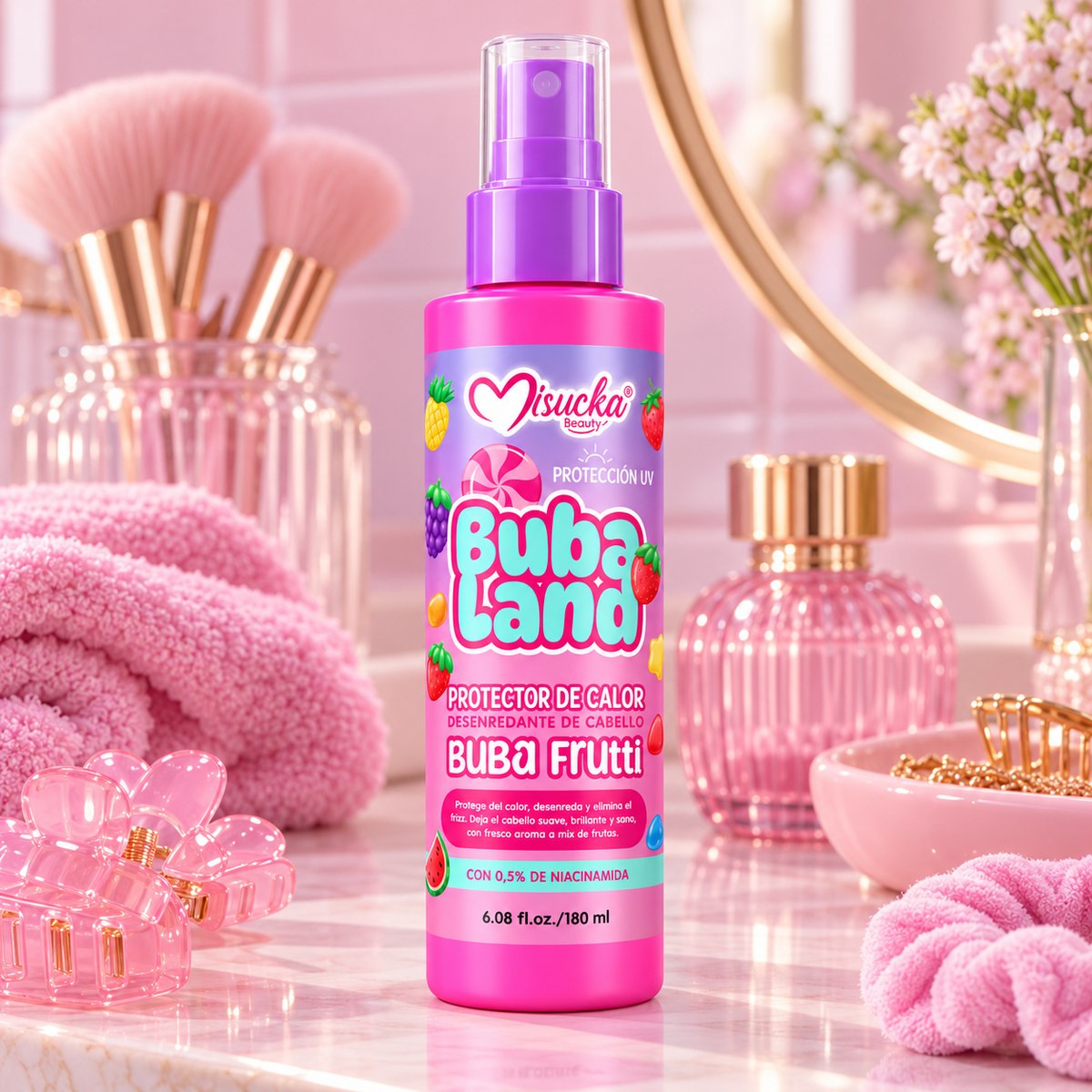 Protector Térmico y Desenredante Misucka Buba Land Buba Frutti 180 ml