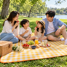 Manta Plegable para Picnic Naranja a Cuadros