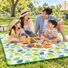 Manta Plegable para Picnic Verde con Hojas