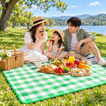 Manta Plegable para Picnic Verde a Cuadros