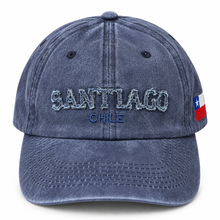 Gorro Jockey Bordado Santiago Chile Azul