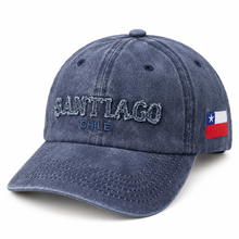 Gorro Jockey Bordado Santiago Chile Azul