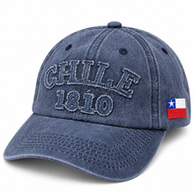 Gorro Jockey Bordado Chile 1810 Azul