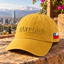 Gorro Jockey Bordado Santiago Chile Mostaza