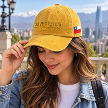 Gorro Jockey Bordado Santiago Chile Mostaza