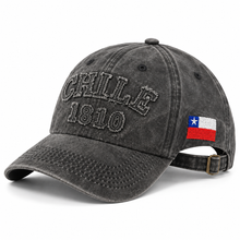 Gorro Jockey Bordado Chile 1810 Gris