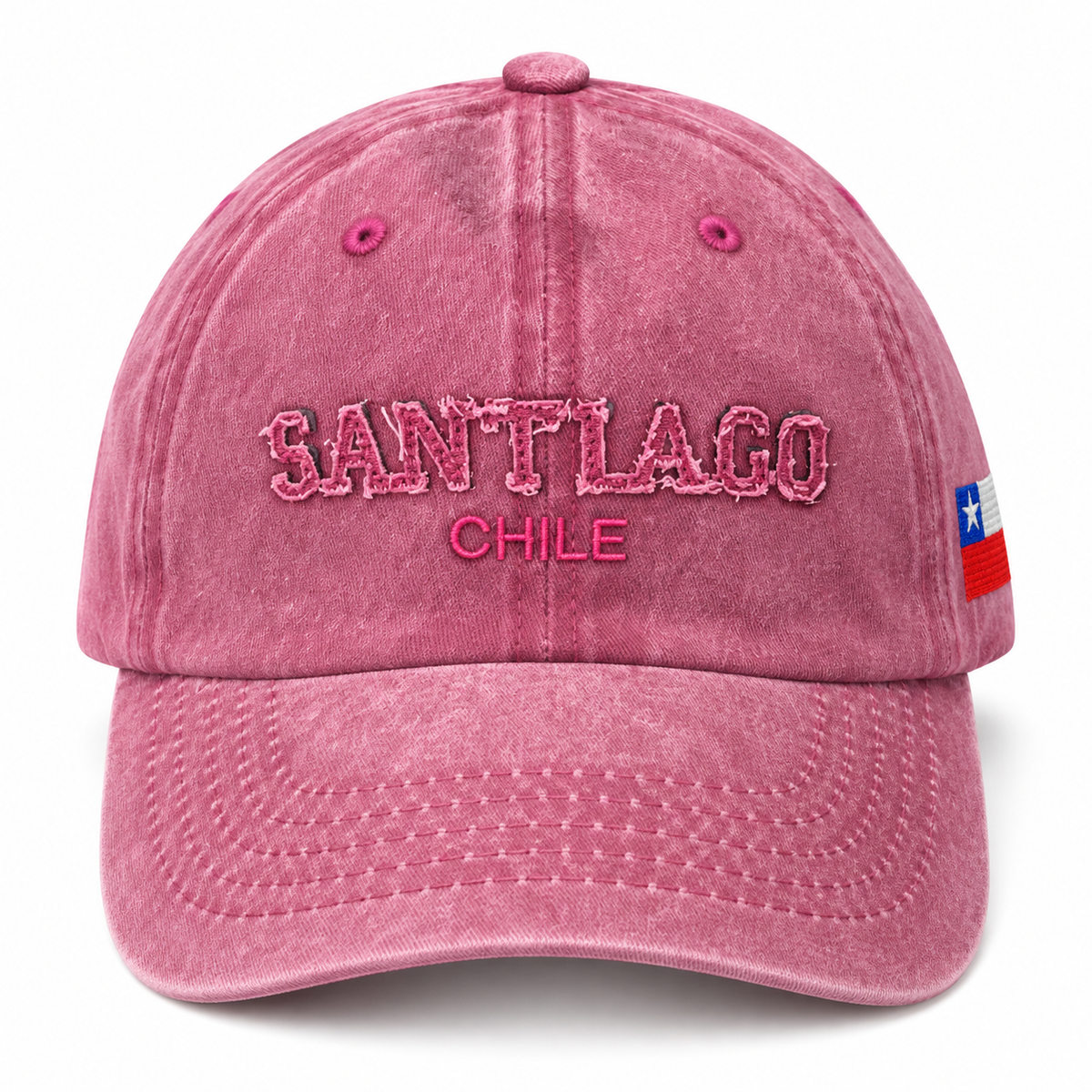Gorro Jockey Bordado Santiago Chile Burdeo
