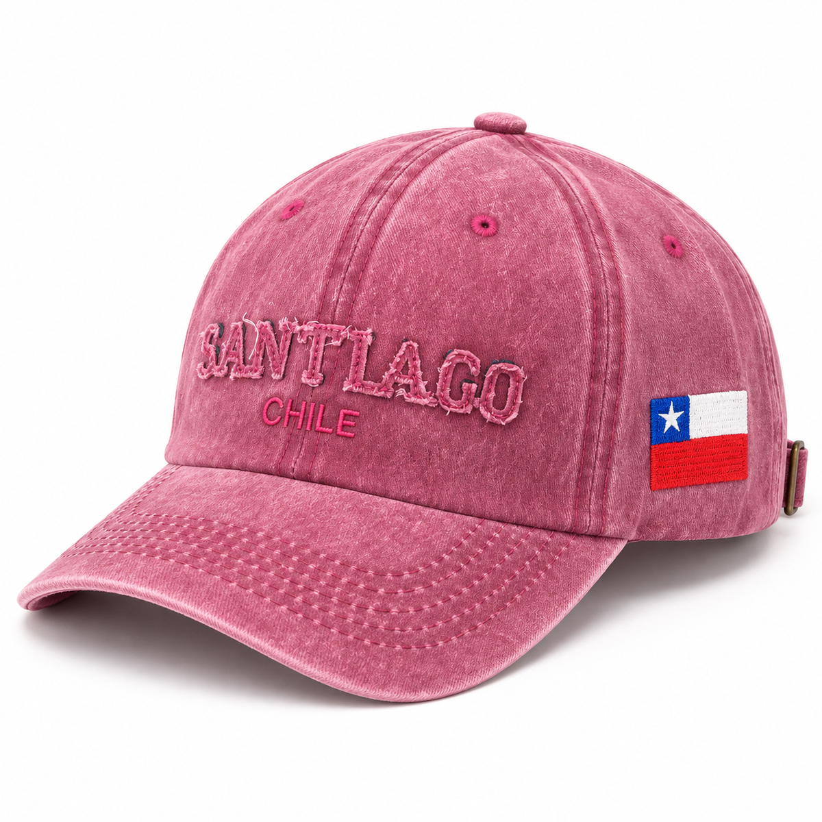 Gorro Jockey Bordado Santiago Chile Burdeo
