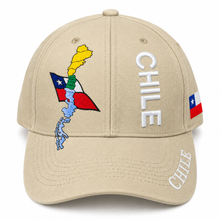 Gorro Jockey Bordado Chile Marrón Claro