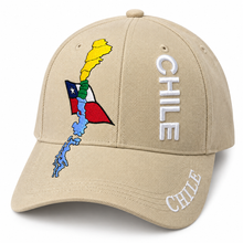 Gorro Jockey Bordado Chile Marrón Claro