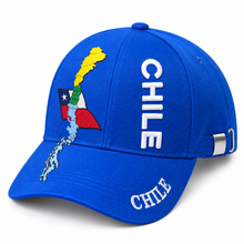 Gorro Jockey Bordado Chile Azul Rey