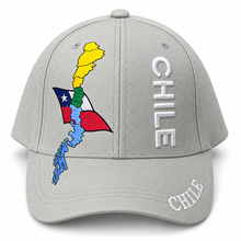 Gorro Jockey Bordado Chile Gris