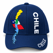 Gorro Jockey Bordado Chile Azul Marino
