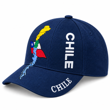 Gorro Jockey Bordado Chile Azul Marino