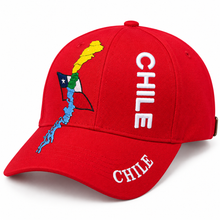 Gorro Jockey Bordado Chile Rojo