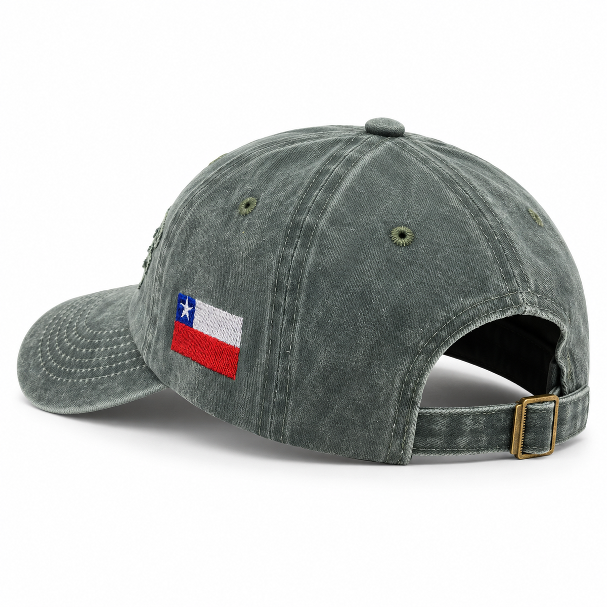 Gorro Jockey Bordado Chile 1810 Verde
