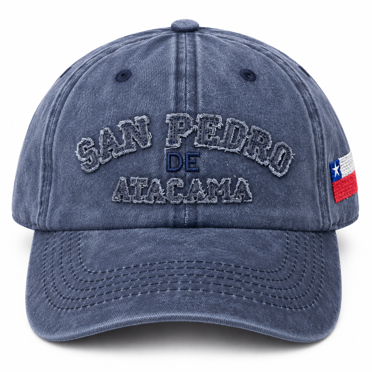 Gorro Jockey Bordado San Pedro de Atacama Azul