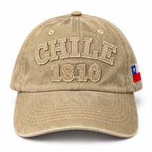 Gorro Jockey Bordado Chile 1810 Marrón Claro