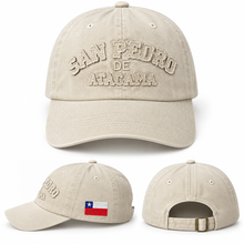 Gorro Jockey Bordado San Pedro de Atacama Beige