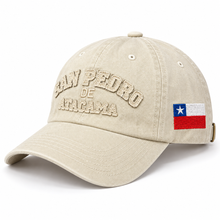 Gorro Jockey Bordado San Pedro de Atacama Beige