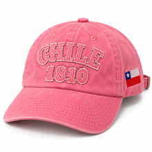 Gorro Jockey Bordado Chile 1810 Coral