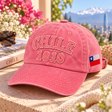 Gorro Jockey Bordado Chile 1810 Coral