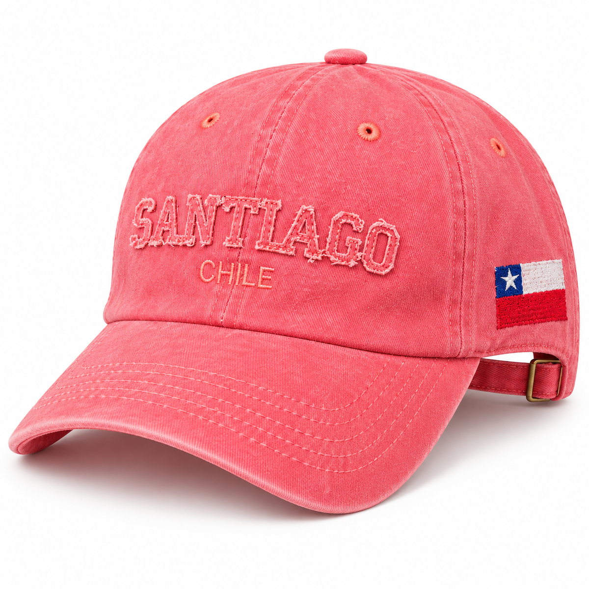 Gorro Jockey Bordado Santiago Chile Coral