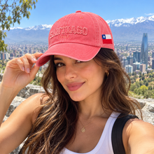 Gorro Jockey Bordado Santiago Chile Coral