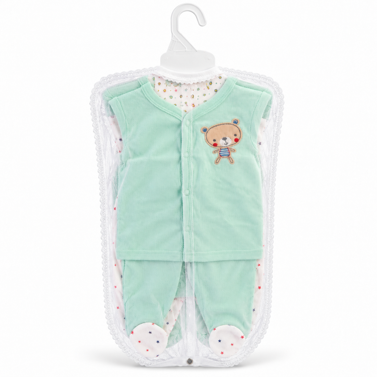 Set de Ajuar para Bebé 8 Piezas Osito Azul Talla 6–9 meses