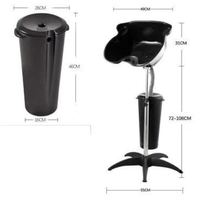 Lavapelo Portatil de Peluqueria Con Depósito de Agua