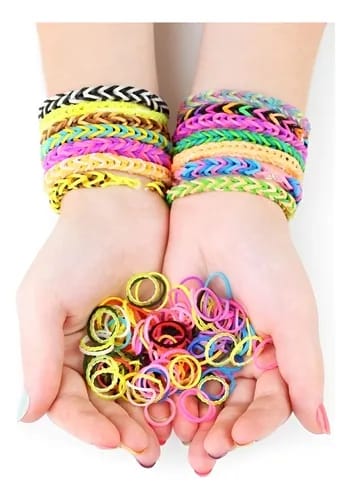 Set De Ligas Con Accesorios Para Diseñar Pulseras Para Niñas