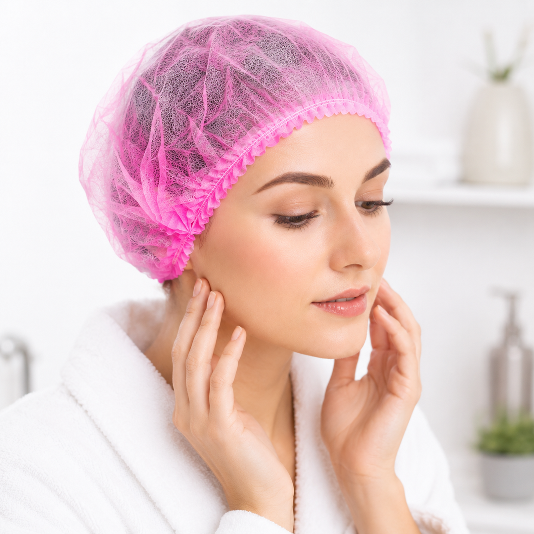 Cofia Gorro Para el Cabello Desechable Rosa 100 Unidades - vista 4 del producto