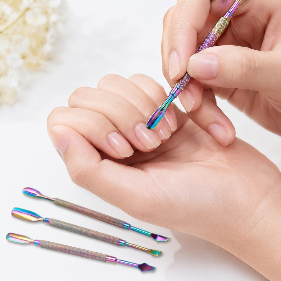Set de 4 repujadores tornasol para manicure - detalle del producto