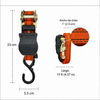 Juego 4 Eslingas Cinta De Amarre Con Ratchet 1pulgx 15ft