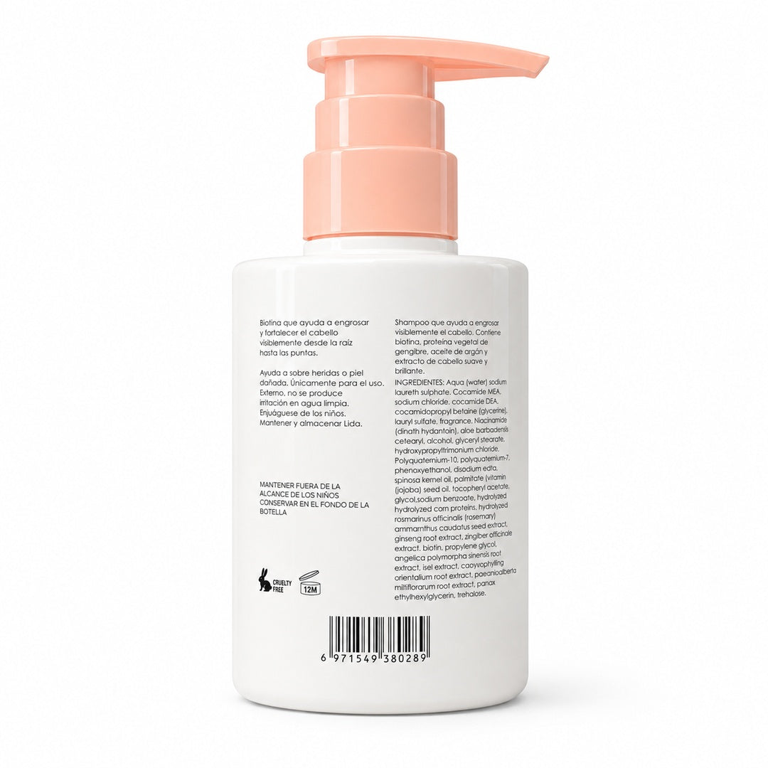 Shampoo Misucka Biotina paso 1 - vista 4 del producto
