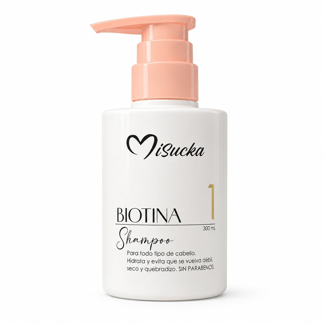 Shampoo Misucka Biotina paso 1 - vista 3 del producto