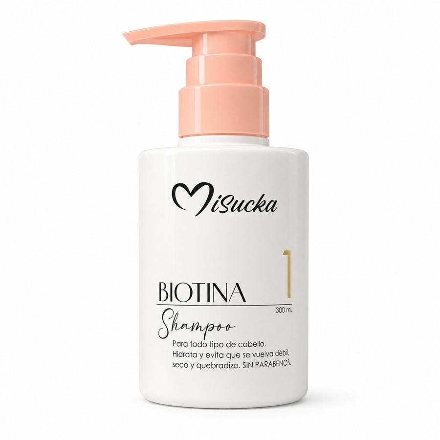 Shampoo Misucka Biotina paso 1 - vista 3 del producto