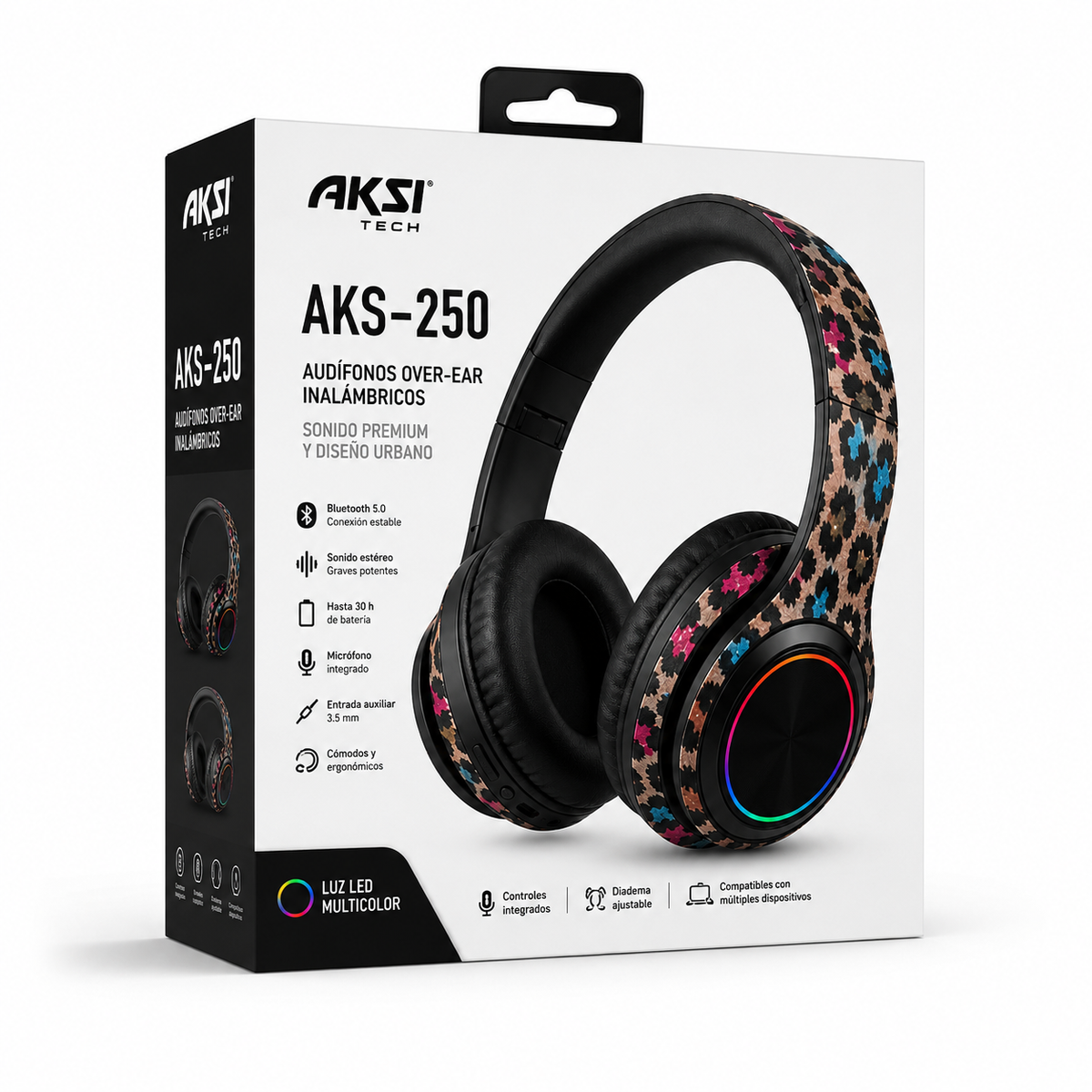 Auriculares Bluetooth Graffiti Con Luz Led Ng - vista 3 del producto