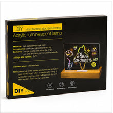 Pizarra De Acrilico Tablero Graffiti Iluminador Led Diy Lamp Neon Usb + Marcadores - vista 4 del producto