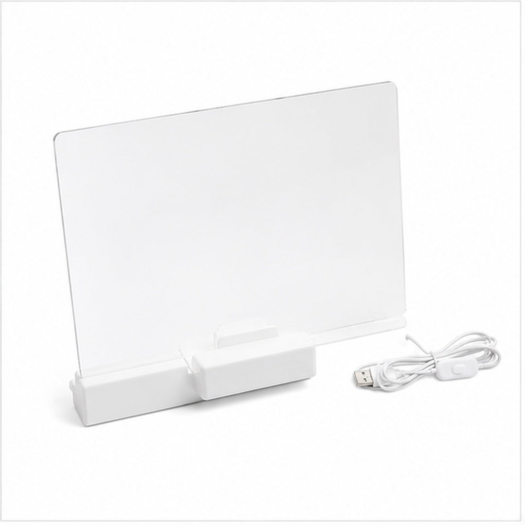 Pizarra De Acrilico Tablero Graffiti Iluminador Led Diy Lamp Neon Usb + Marcadores - vista 5 del producto