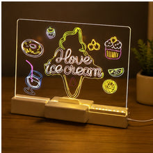 Pizarra De Acrilico Tablero Graffiti Iluminador Led Diy Lamp Neon Usb + Marcadores - imagen principal