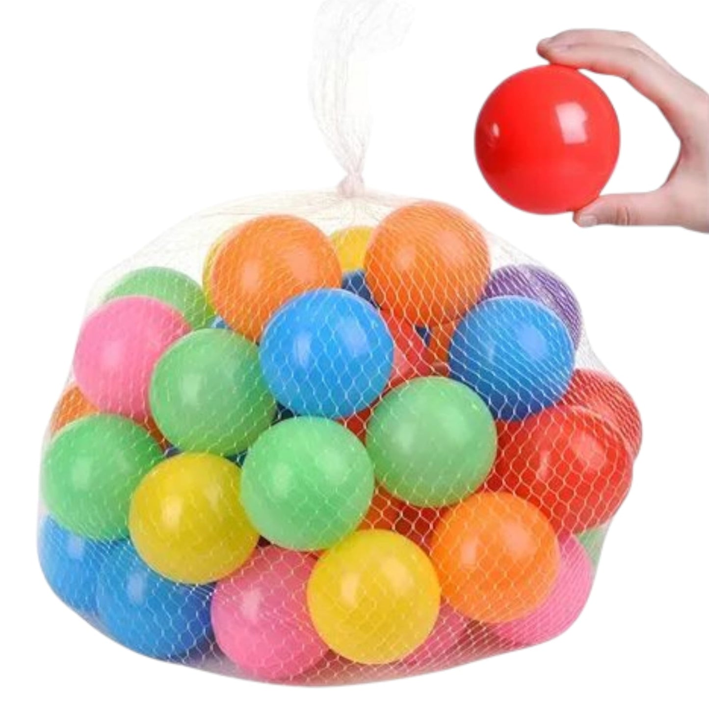 Pack 50 Pelotas Plásticas Para Piscina Colores Surtidos