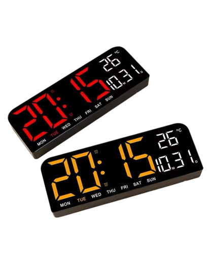 Reloj Despertador Luz Led Digital De Mesa Y Pared Mediano