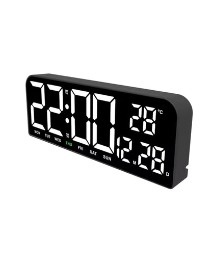 Reloj Despertador Luz Led Digital De Mesa Y Pared Mediano