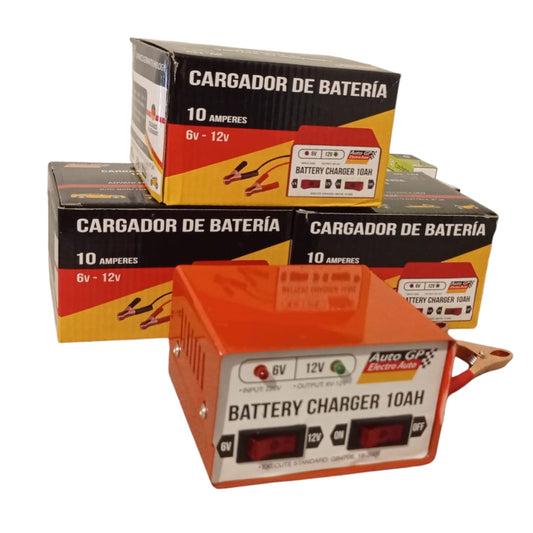 Cargador Baterías Para Auto Moto 12/6 Volt 10 Amp