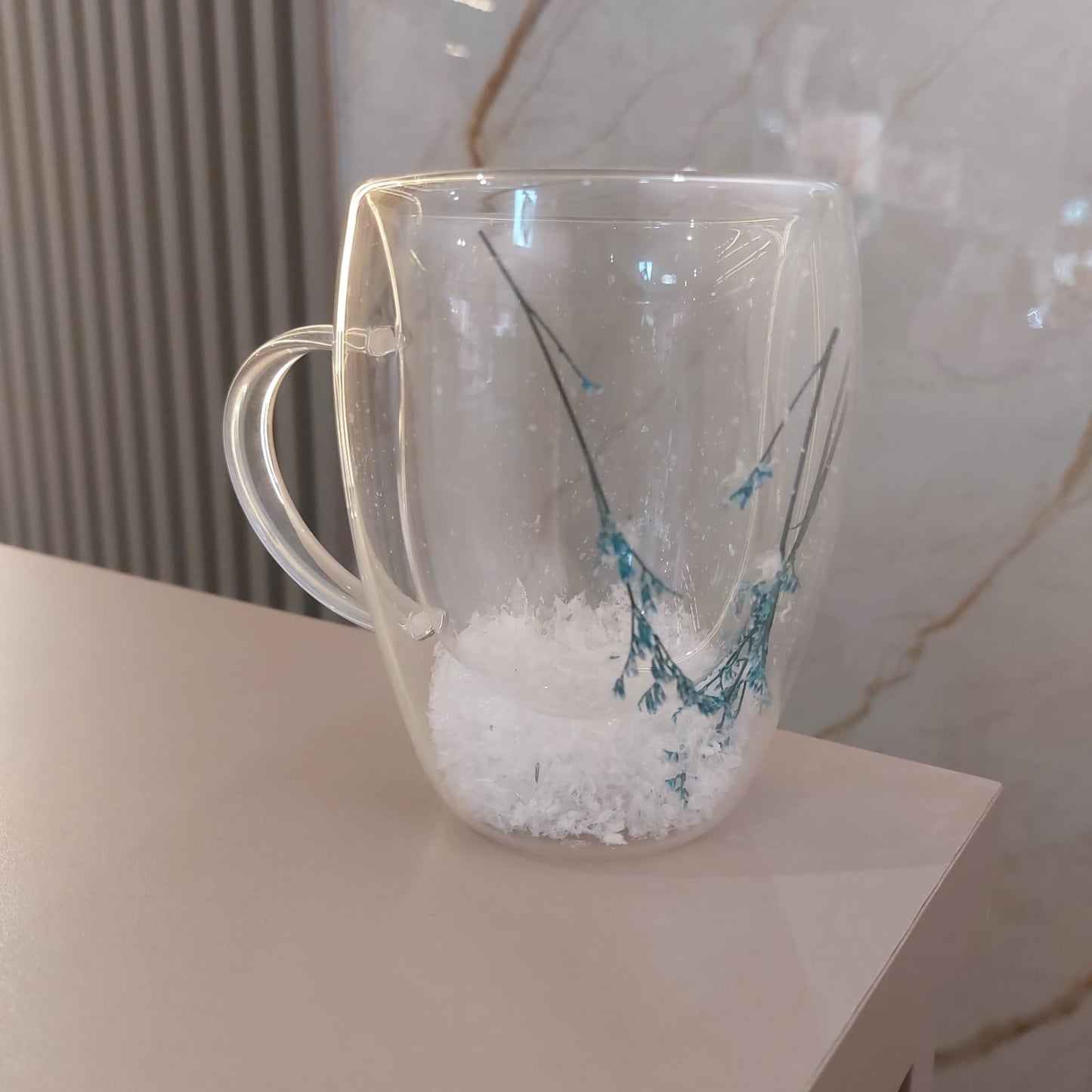 Taza Para Café o Té Doble Fondo Diseño Flores