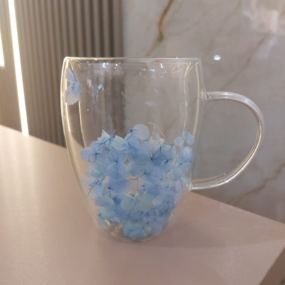 Taza Para Café o Té Doble Fondo Diseño Flores