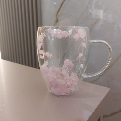 Taza Para Café o Té Doble Fondo Diseño Flores